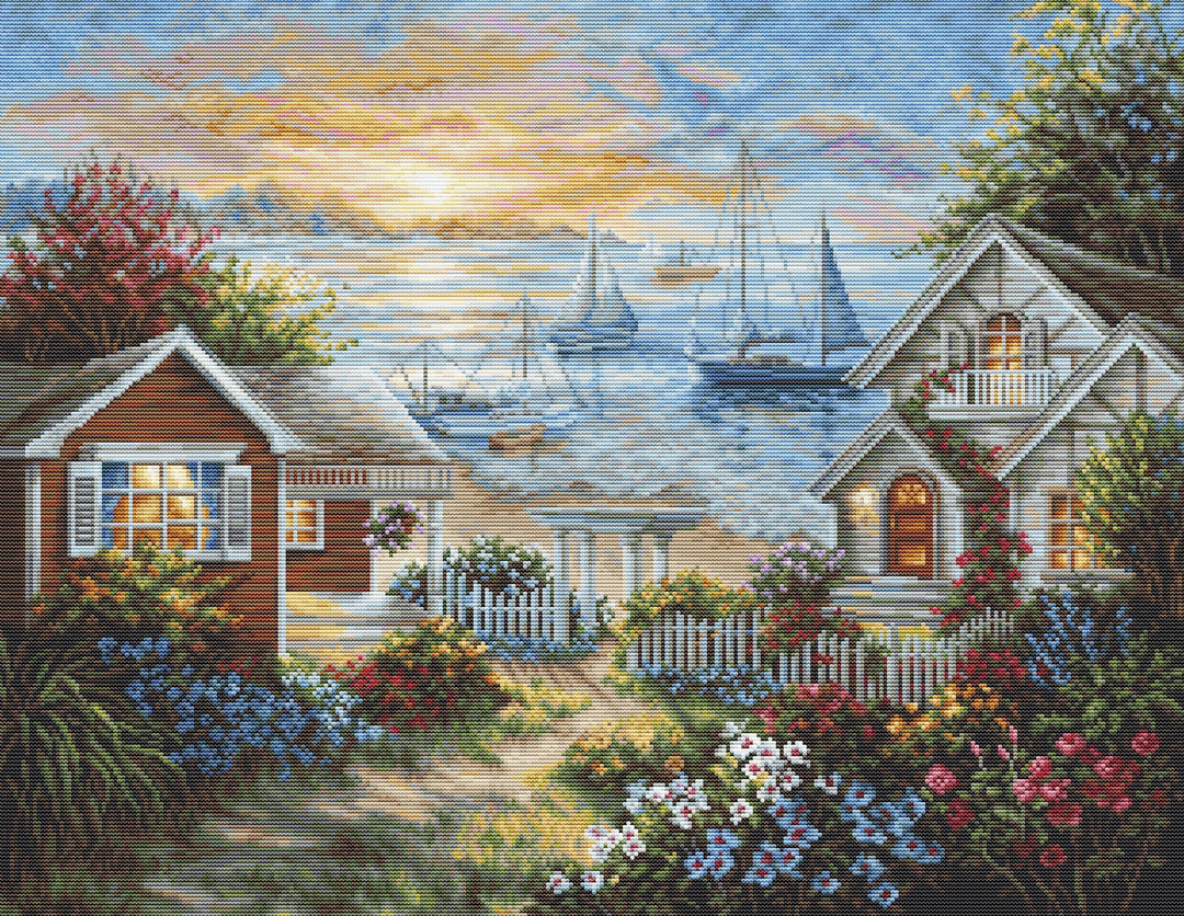Tranquil Seafront B619l Counted Cross-Stitch Kit