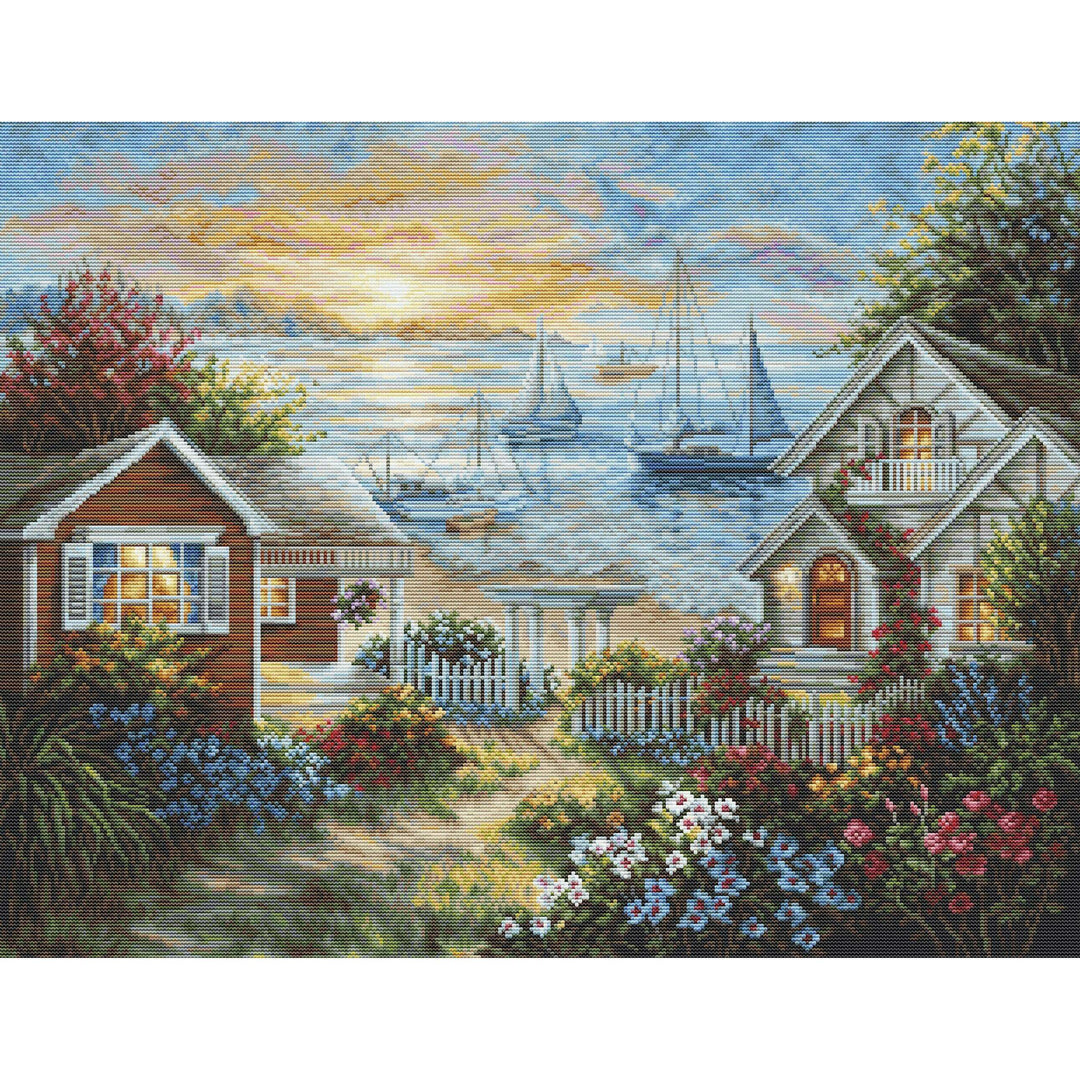 Tranquil Seafront B619l Counted Cross-Stitch Kit