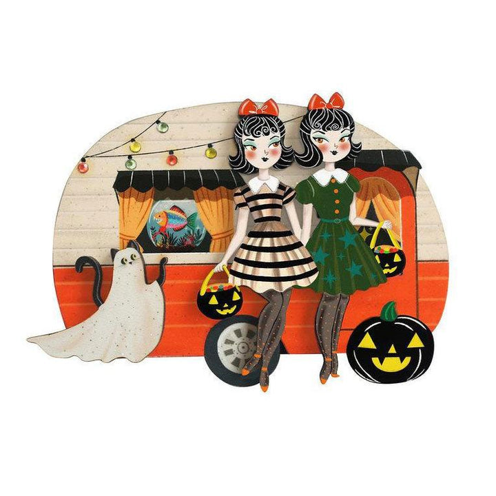 Trick Or Treat Caravan Brooch by Laliblue image