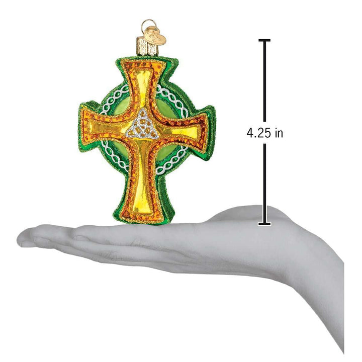 Old World Christmas Trinity Cross Blown Glass Ornament