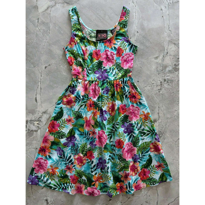 Tropical Fit & Flare Dress