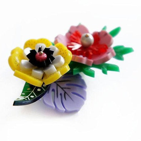 Tropical Flowers Brooch by Laliblue - Quirks!