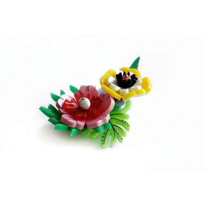Tropical Flowers Brooch by Laliblue - Quirks!