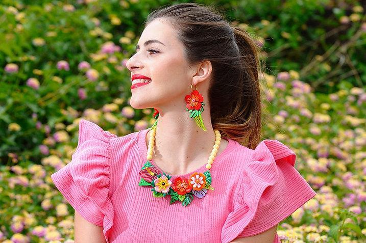 Tropical Flowers Necklace by Laliblue - Quirks!