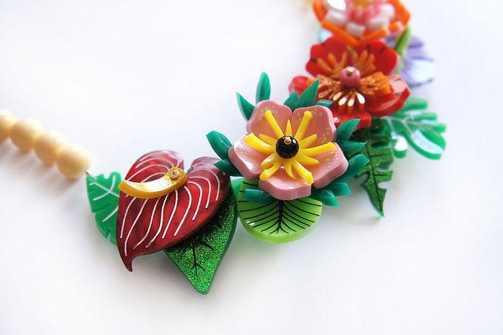 Tropical Flowers Necklace by Laliblue - Quirks!