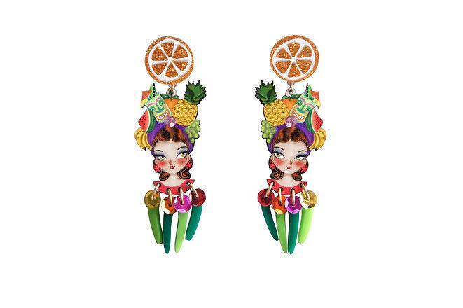 Tropical Tiki Girl Earrings by Laliblue - Quirks!