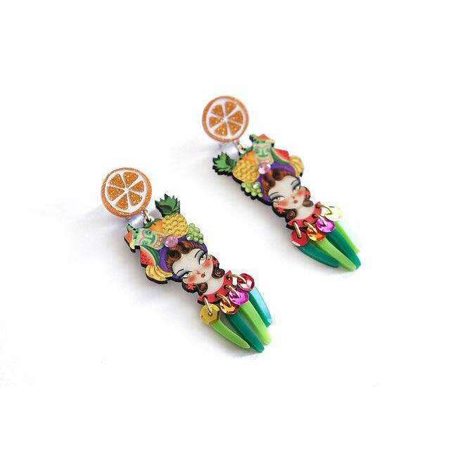 Tropical Tiki Girl Earrings by Laliblue - Quirks!