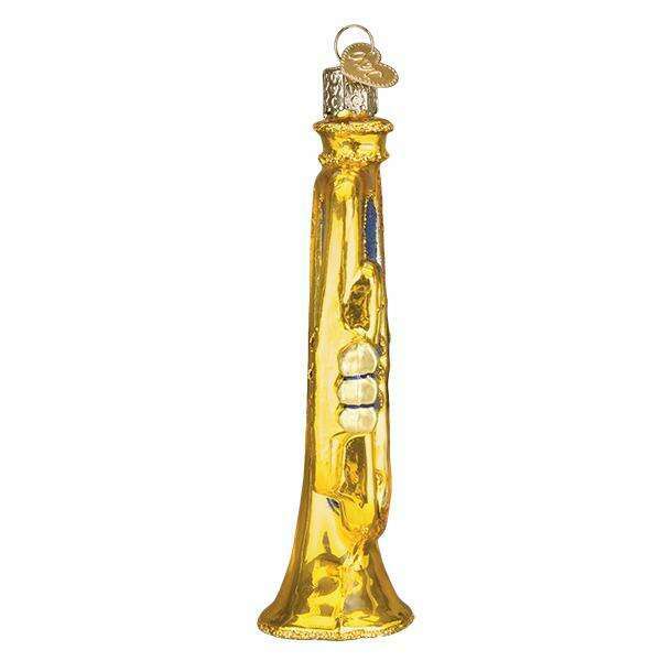 Old World Christmas Trumpet Blown Glass Ornament