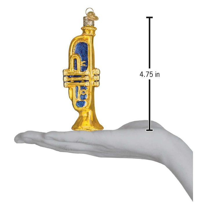 Old World Christmas Trumpet Blown Glass Ornament