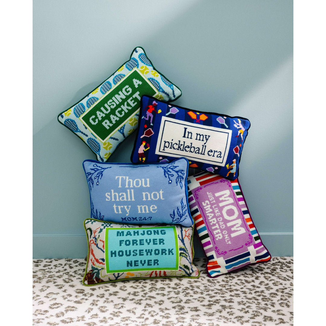 Try Me Needlepoint Pillow