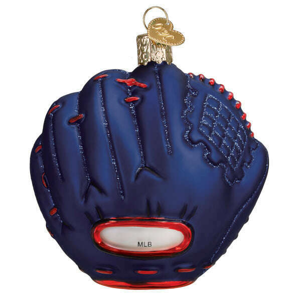 Old World Christmas Twins Baseball Mitt Blown Glass Ornament