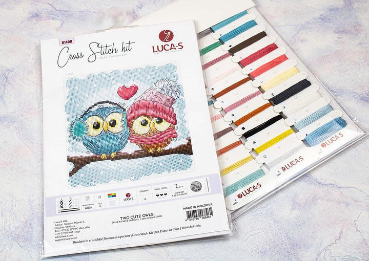 Two Cute Owls B1400L Counted Cross-Stitch Kit
