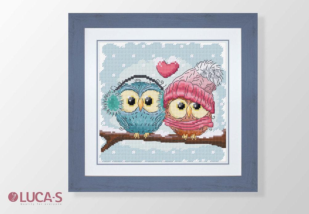 Two Cute Owls B1400L Counted Cross-Stitch Kit