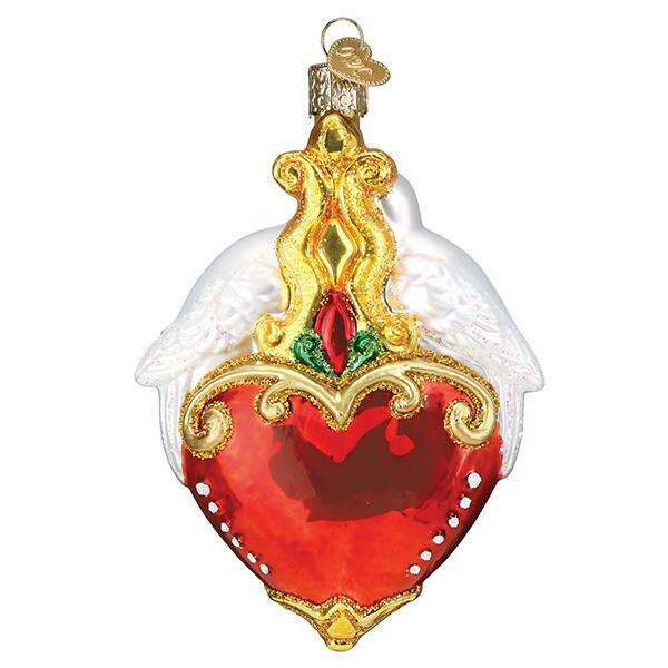 Old World Christmas Two Turtle Doves Blown Glass Ornament