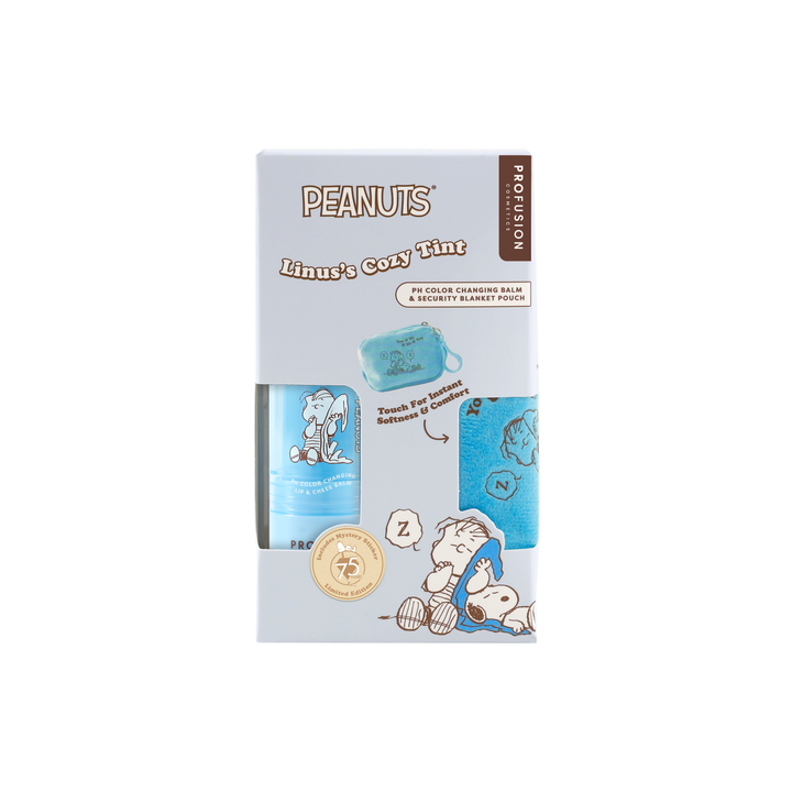 Peanuts 75th | Linus’s Cozy Tint PH Color Changing Balm & Security Blanket Pouch