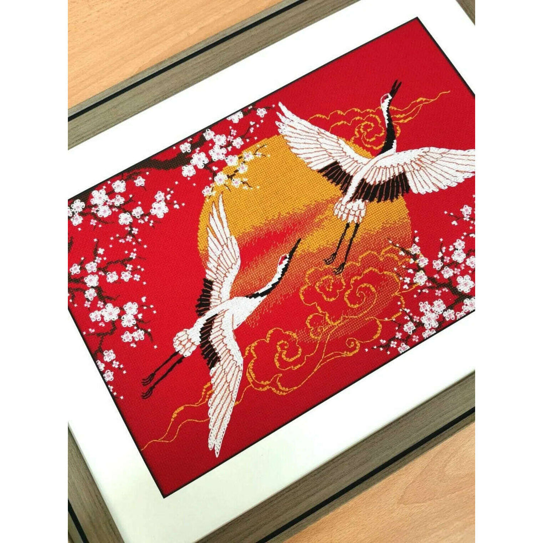 Under Heaven. Cranes R2077 Counted Cross Stitch Kit
