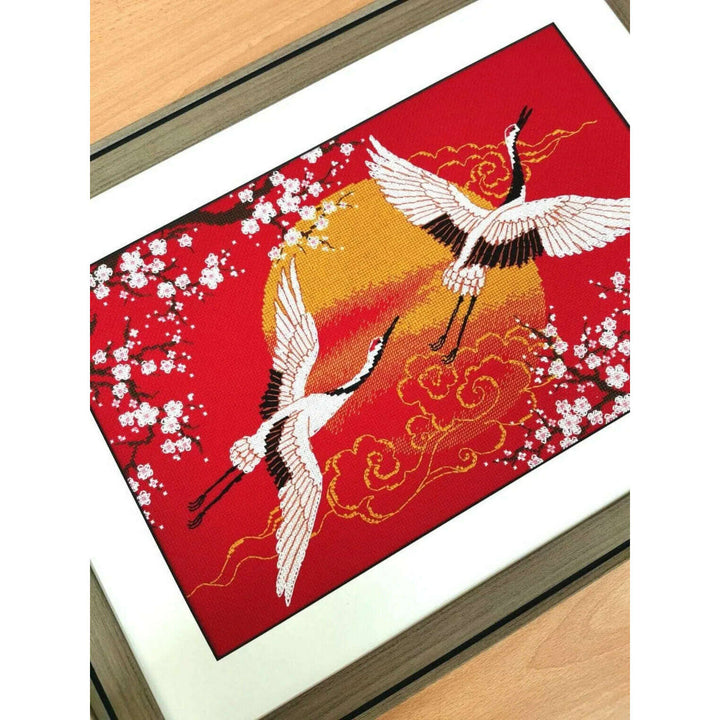 Under Heaven. Cranes R2077 Counted Cross Stitch Kit