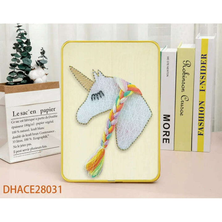 Unicorn String Art Kit with Stand. Simple Decorative DIY String Art Craft Kit M1-3 DHACE28031