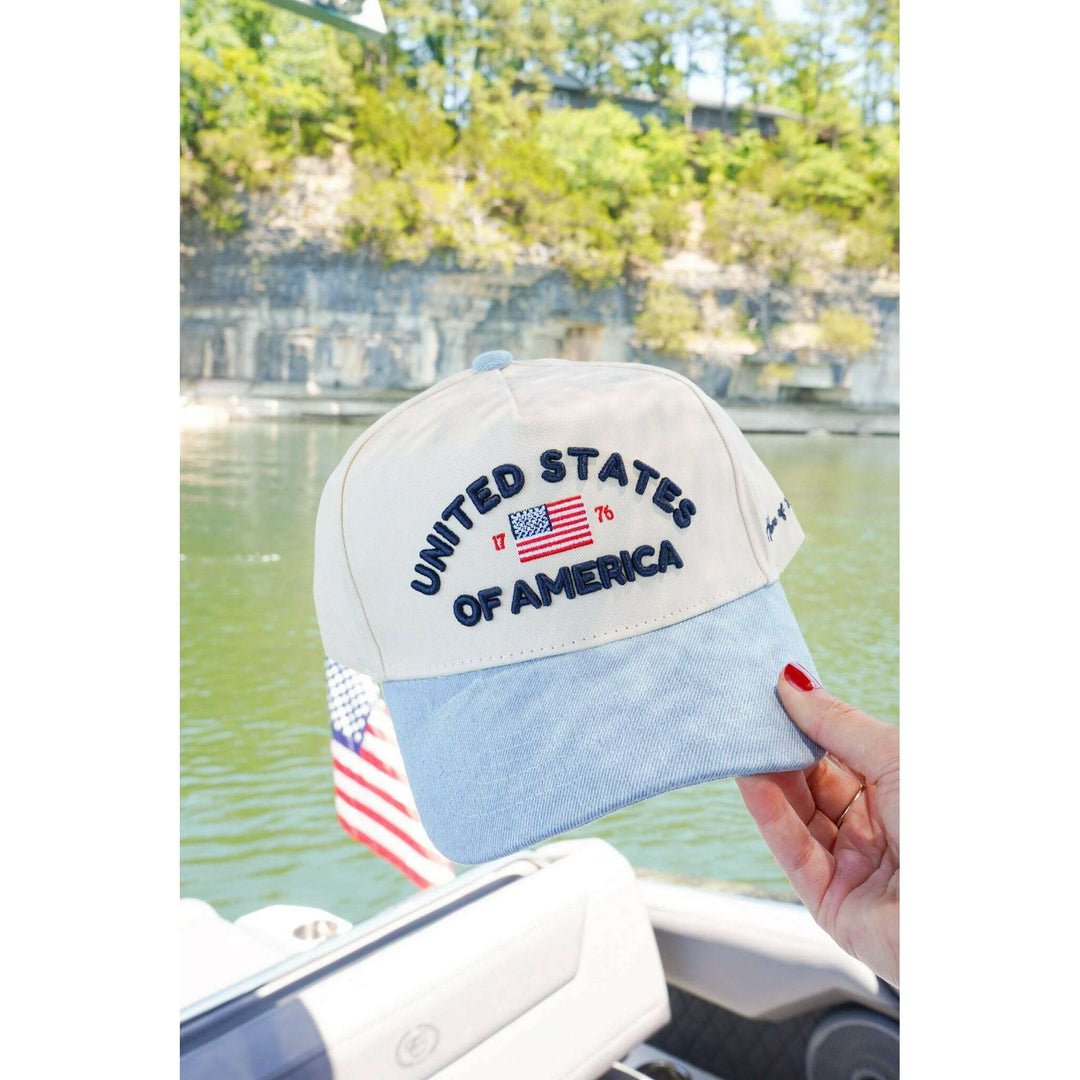 United States of America - Denim Blue Vintage Trucker Hat