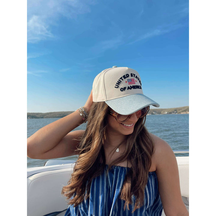 United States of America - Denim Blue Vintage Trucker Hat