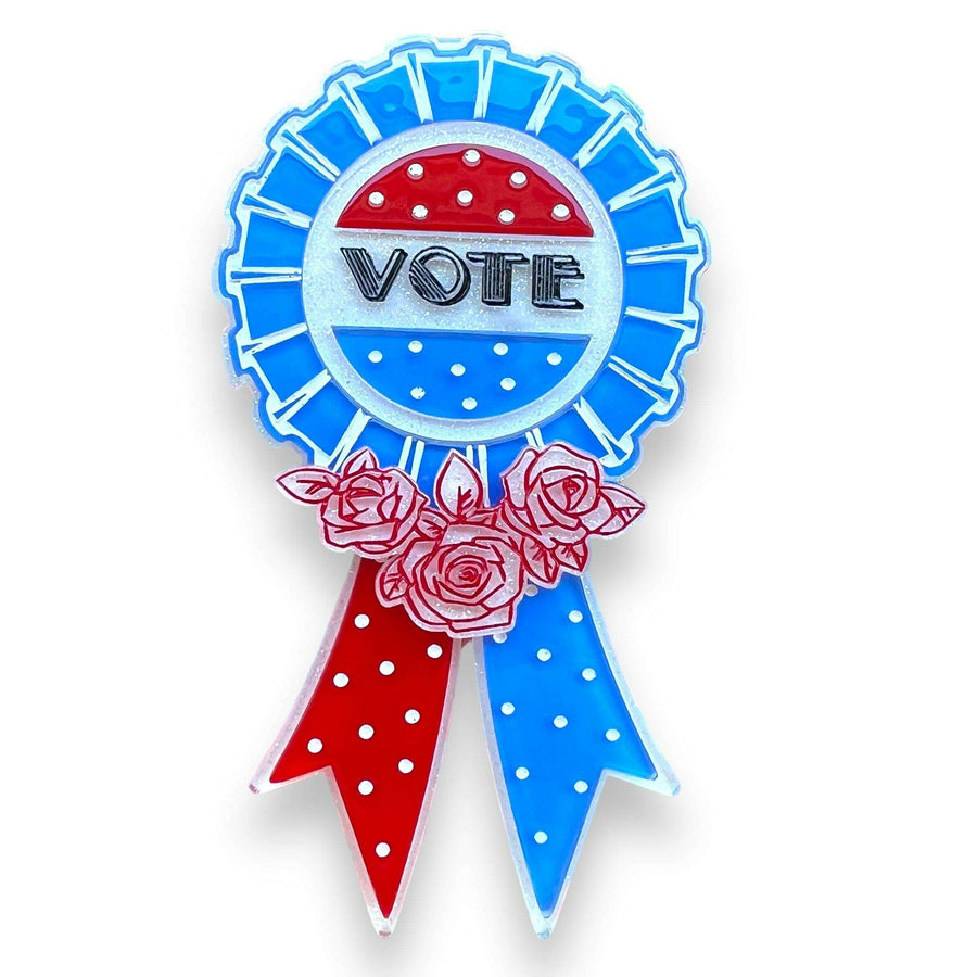 use your vote ribbon brooch poly paige