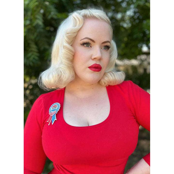 use your vote ribbon brooch poly paige