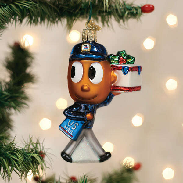 Old World Christmas USPS Mr. Zip Blown Glass Ornament