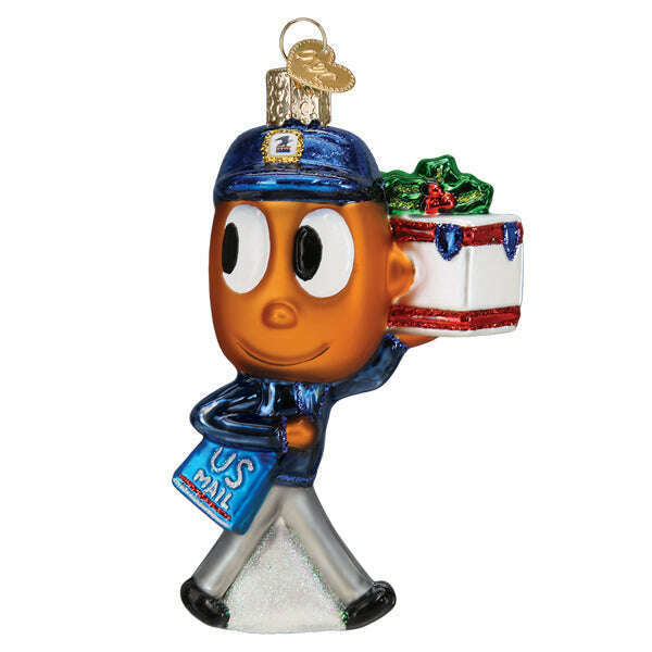 Old World Christmas USPS Mr. Zip Blown Glass Ornament