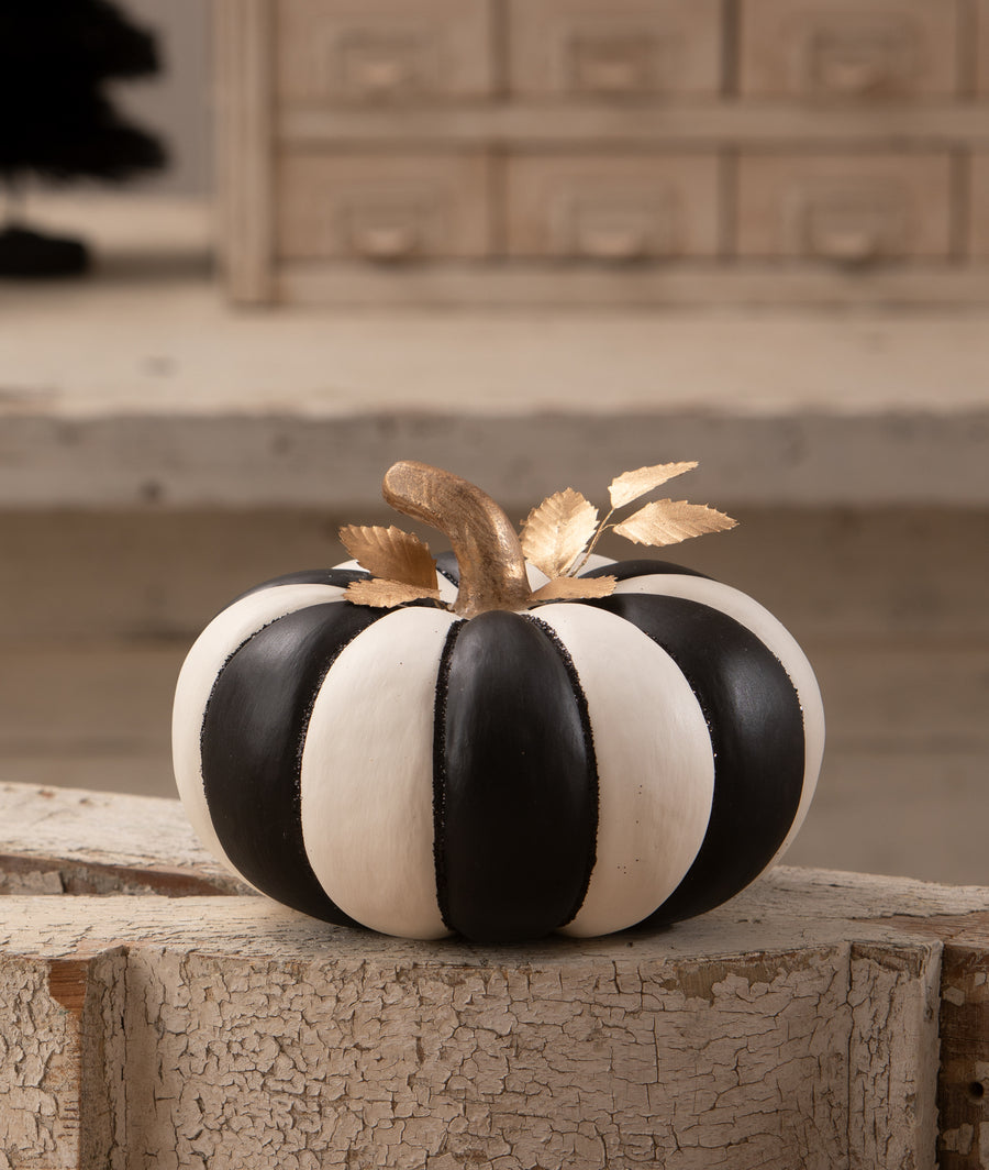 Large Stripe Pumpkin by Bethany Lowe Designs, halloween decor