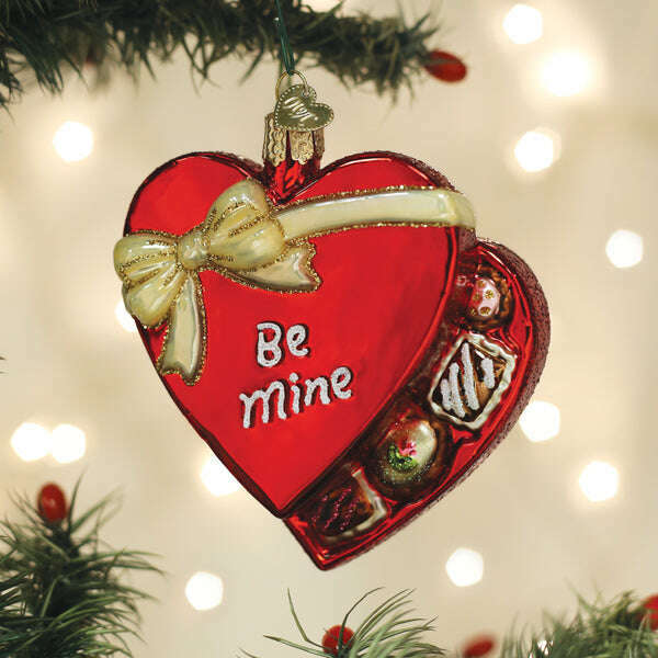 Old World Christmas Valentine Chocolates Blown Glass Ornament