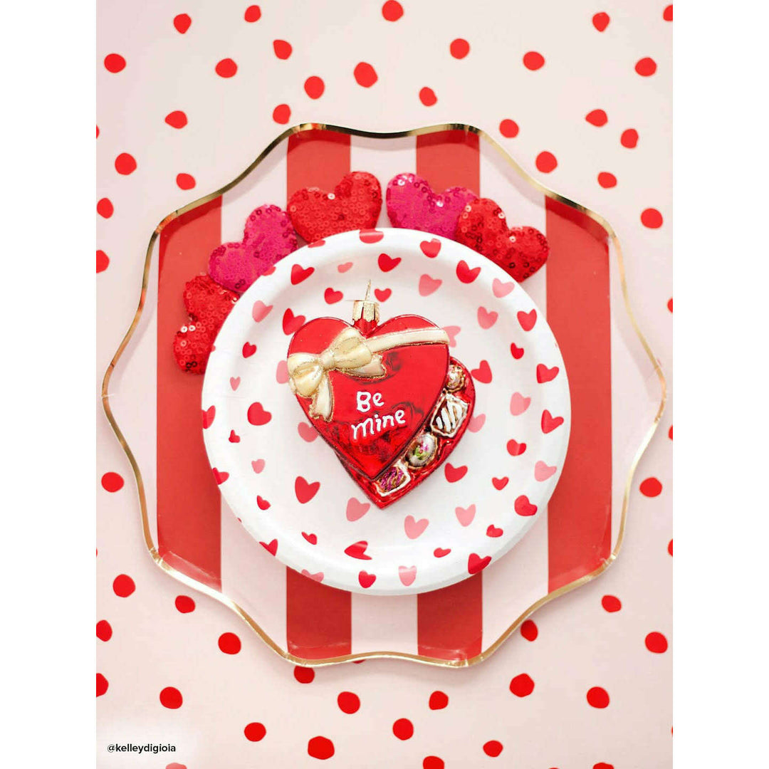Old World Christmas Valentine Chocolates Blown Glass Ornament