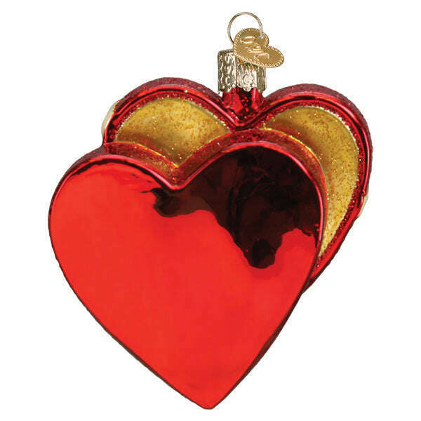Old World Christmas Valentine Chocolates Blown Glass Ornament