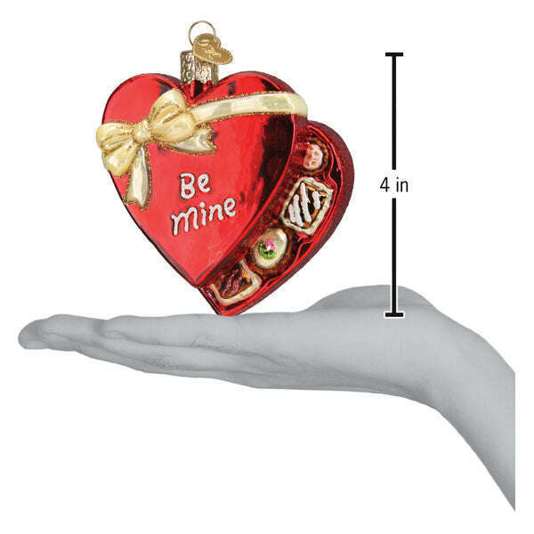 Old World Christmas Valentine Chocolates Blown Glass Ornament