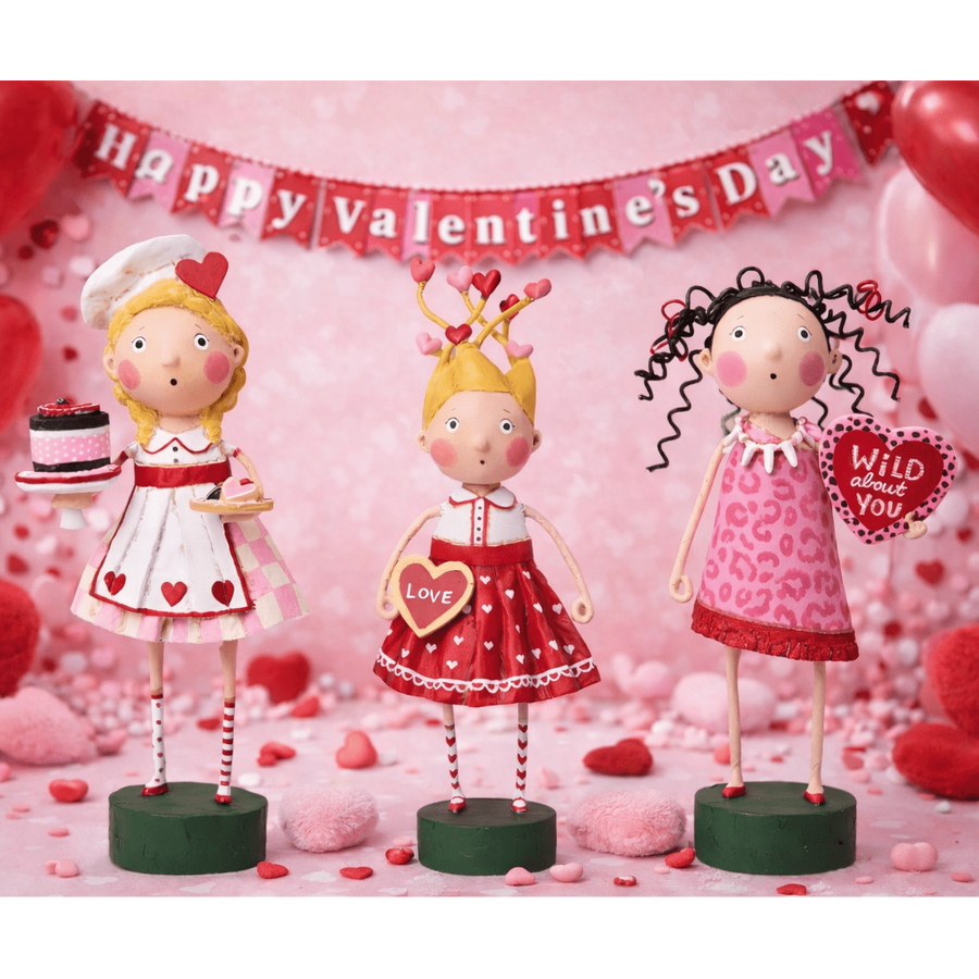 Valentine Sweethearts Bundle of 3 Lori Mitchell Figurines