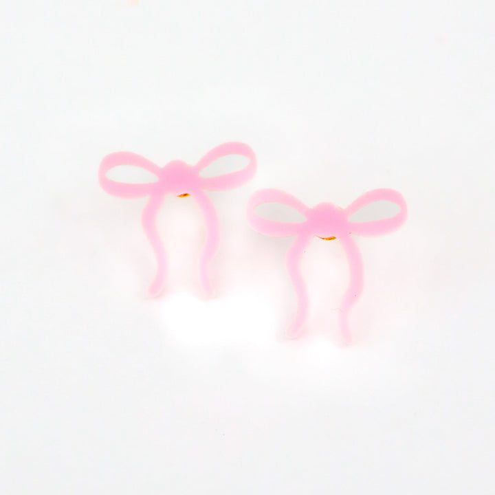Mini Acrylic Bow Stud Earrings