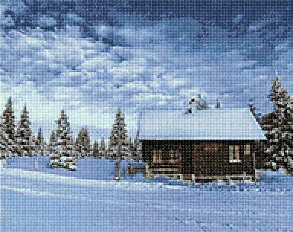 Valley of Snow WD106 18.9 x 14.9 inches Wizardi Diamond Painting Kit