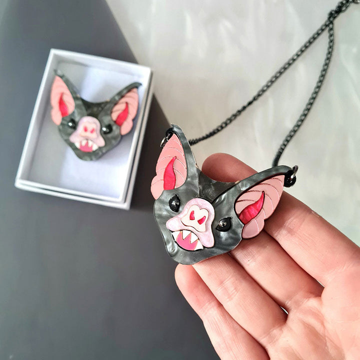 Vampire Bat Brooch by Cherryloco Jewellery 3