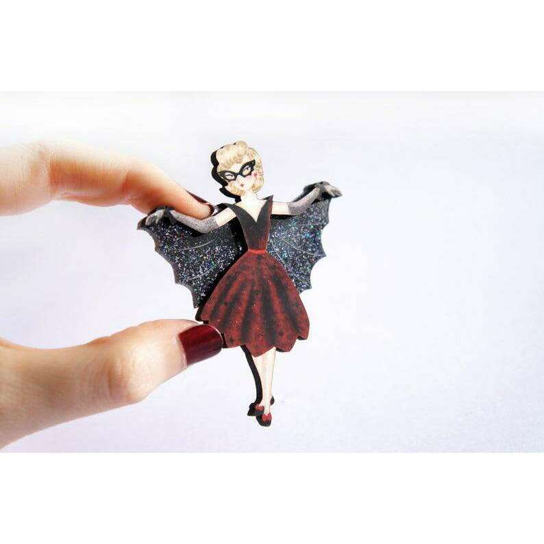 Bat Woman Brooch by LaliBlue - Quirks!