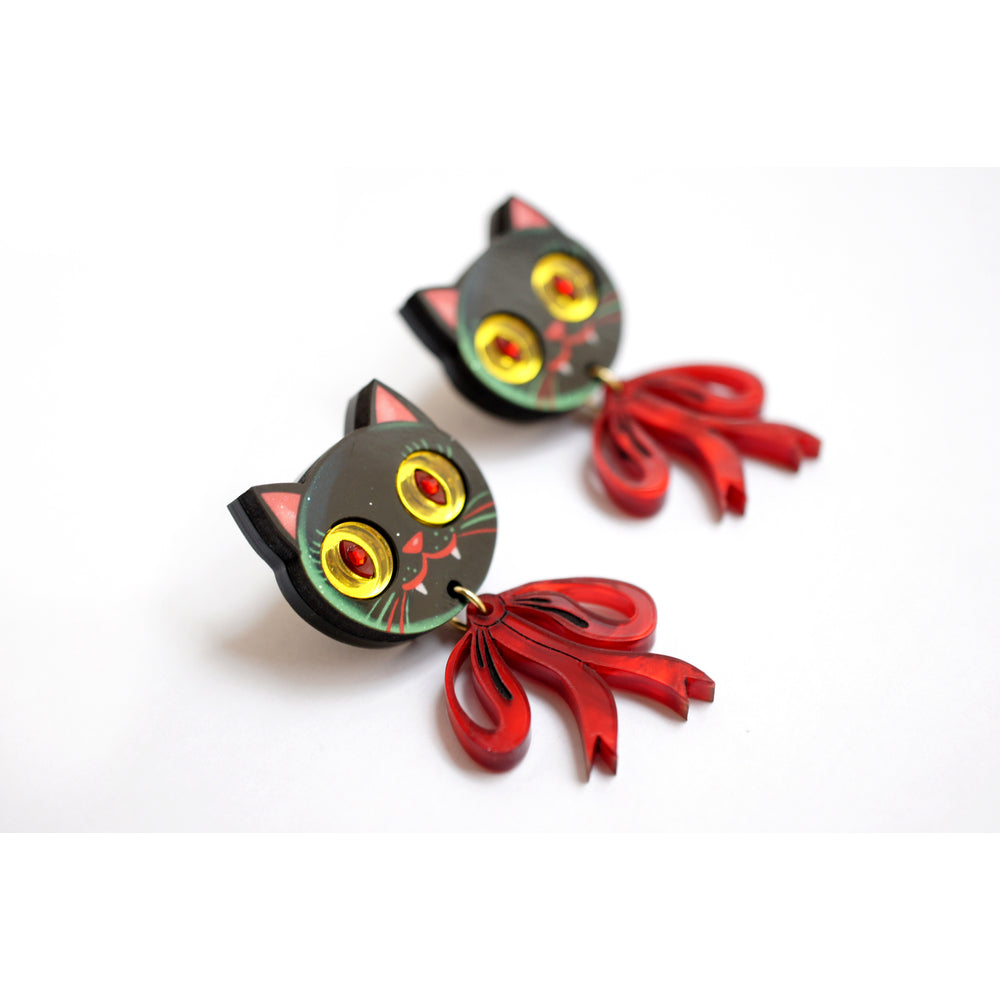 Vampire Kitten Earrings by Laliblue 1