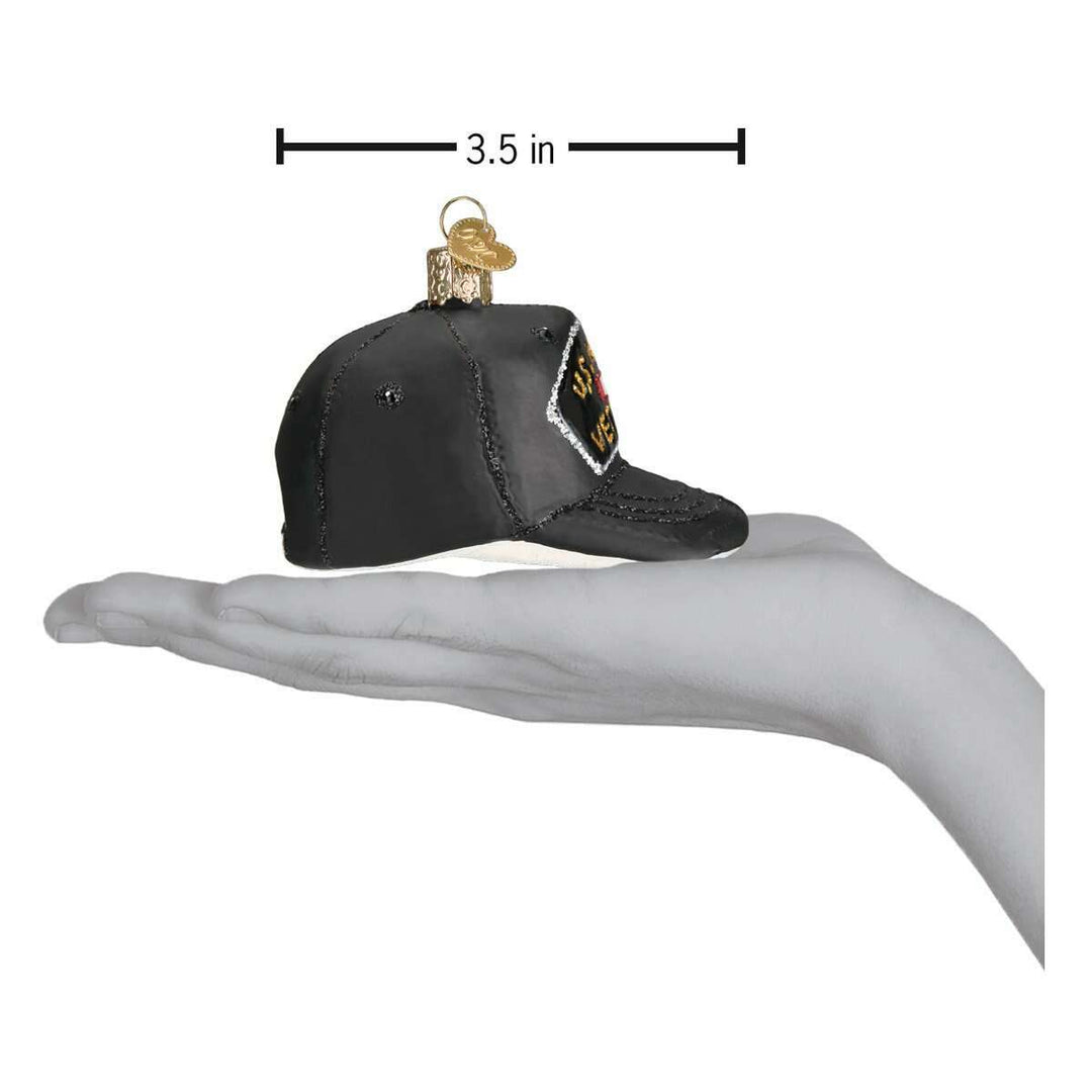 Old World Christmas Veteran's Cap Blown Glass Ornament