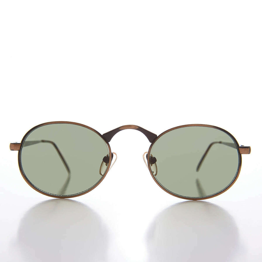 Victorian Oval Industrial Metal Vintage Sunglass - Jethro