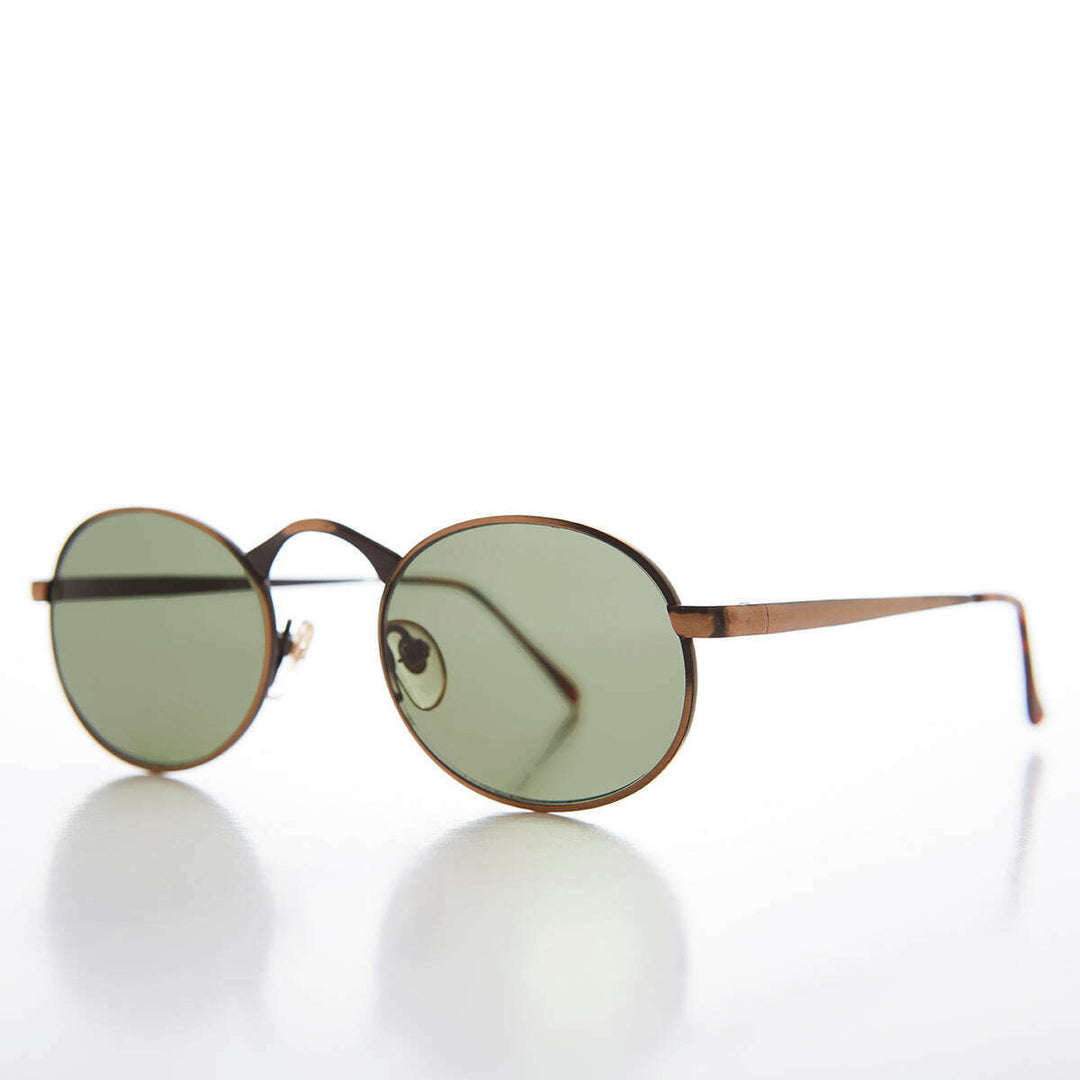 Victorian Oval Industrial Metal Vintage Sunglass - Jethro