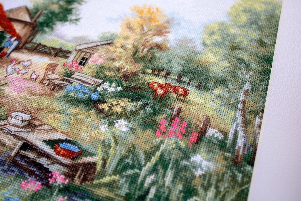 Village landscape BU4011L Counted Cross-Stitch Kit
