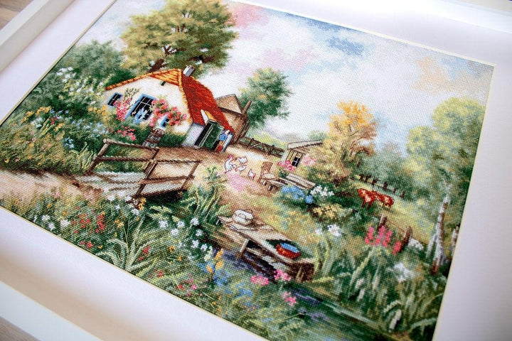 Village landscape BU4011L Counted Cross-Stitch Kit
