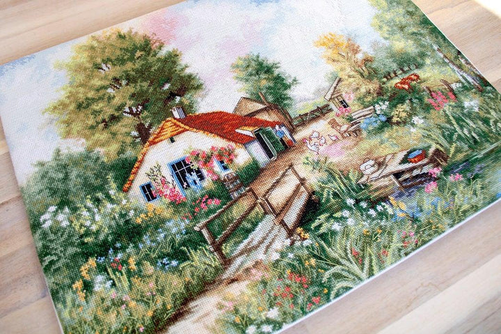 Village landscape BU4011L Counted Cross-Stitch Kit