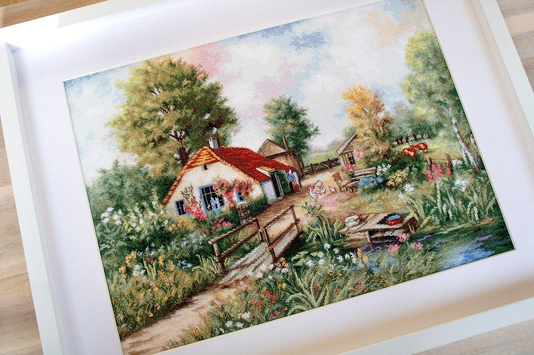 Village landscape BU4011L Counted Cross-Stitch Kit