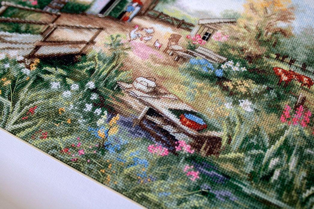 Village landscape BU4011L Counted Cross-Stitch Kit