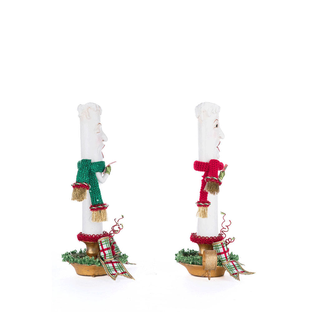 Village Of Holly Woods Caroling Candles Assortment of 2 by Katherine's Collection image 3