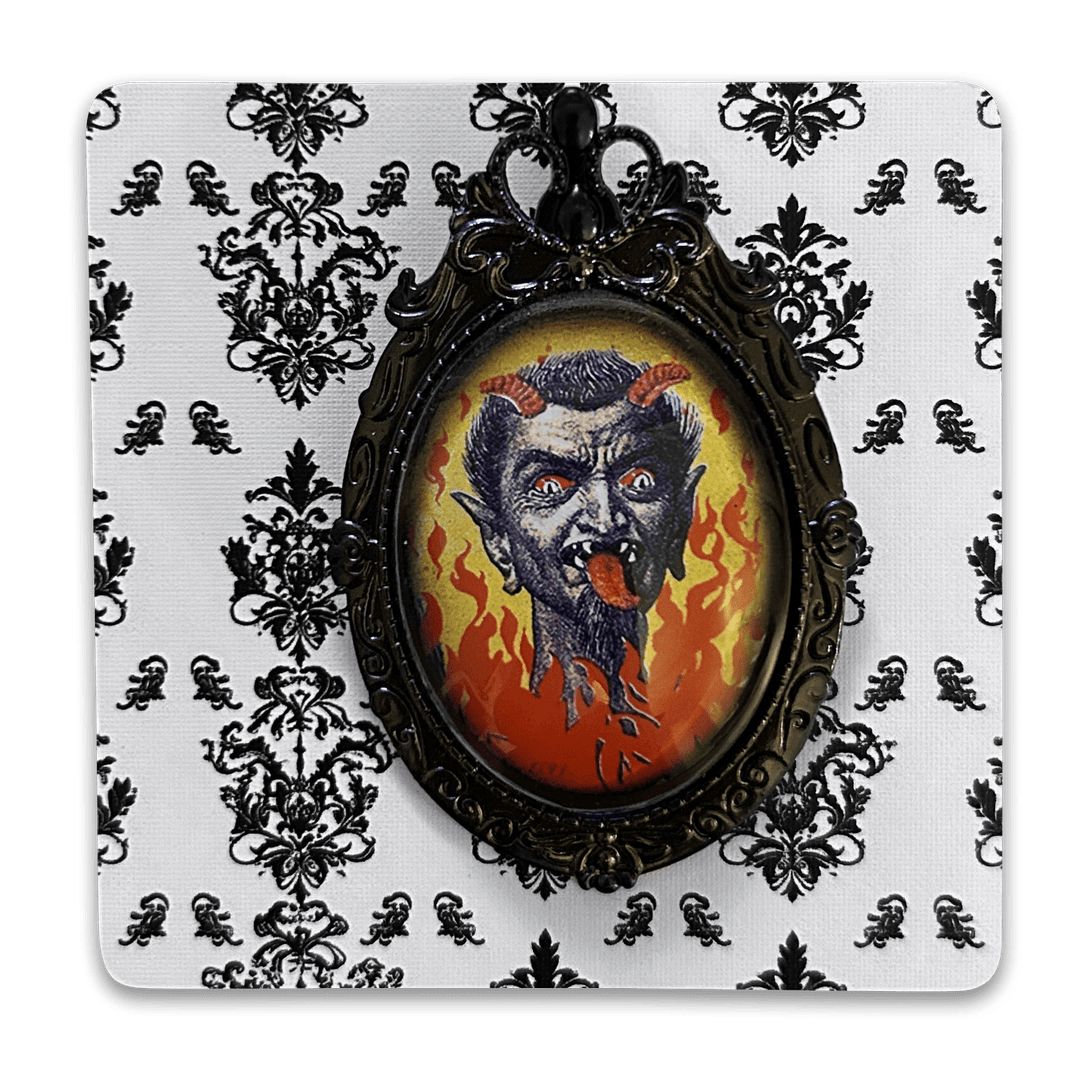 Vintage Cameo Style Krampus Brooch by Lipstick & Chrome