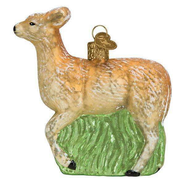 Old World Christmas Vintage Doe Blown Glass Ornament